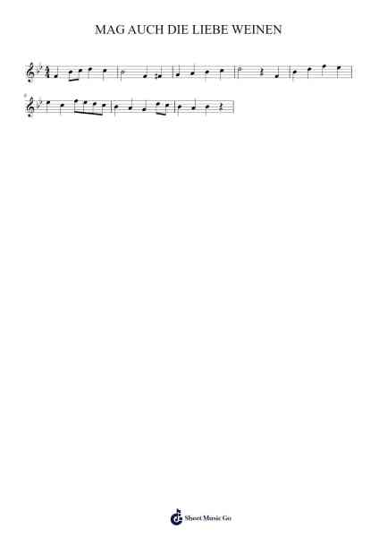MAG AUCH DIE LIEBE WEINEN 樂譜由 Emerson Brooks - 編曲 Manssaul Dexy