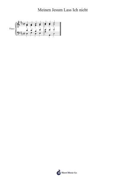 Meinen Jesum Lass Ich nicht โน้ตเพลงโดย Jacob Harrison-Arr.Chrisriah Sheicia