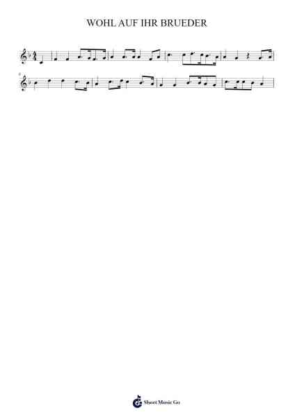 WOHL AUF IHR BRUEDER Musica per pianoforte di Latest Accent - Arr.Vanralph Aunald