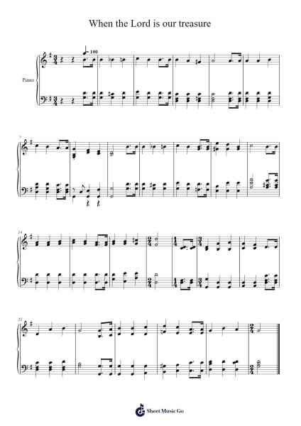 When the Lord is our treasure 楽譜 by Isaac Watts-Arr.Hugsay