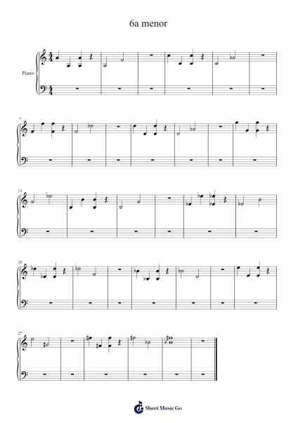 6a menor Musica per pianoforte di undefined - Arr.Funkdrich Mansbing
