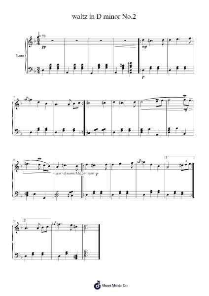 waltz in D minor No.2 樂譜由 James Cowman - 編曲 Twainsel