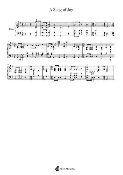 A Song, A Song of Joy 樂譜由 Isaac Watts - 編曲 Chrisboyd Crosean
