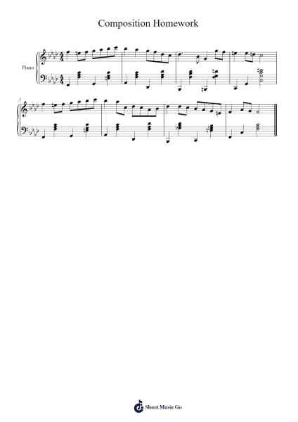 Composition Homework Ноты для фортепиано от undefined-Arr.Ellyle Hunrhys