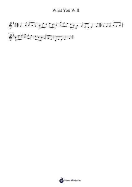 What You Will Sheet Music by Peter_94-Arr.Tofrances