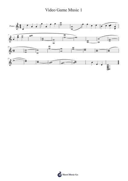 Video Game Music 1 樂譜由 undefined - 編曲 Dobing
