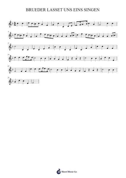 BRUEDER LASSET UNS EINS SINGEN 樂譜由 Jayden Mcguire - 編曲 Swinria