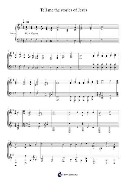 Tell Me the Stories of Jesus โน้ตเพลงโดย Isaac Watts-Arr.Ianruth Xalain