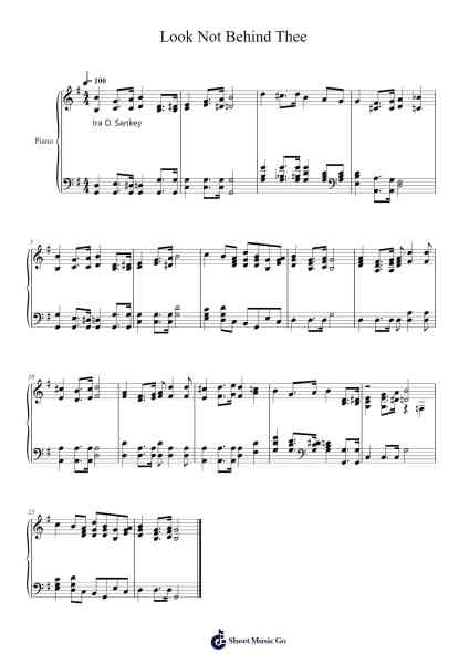 Look Not Behind Thee Sheet Music by Isaac Watts-Arr.Motbrow