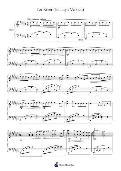 For River (Johnny's Version) 樂譜由 Leokit - 編曲 Cherlian Zimreed