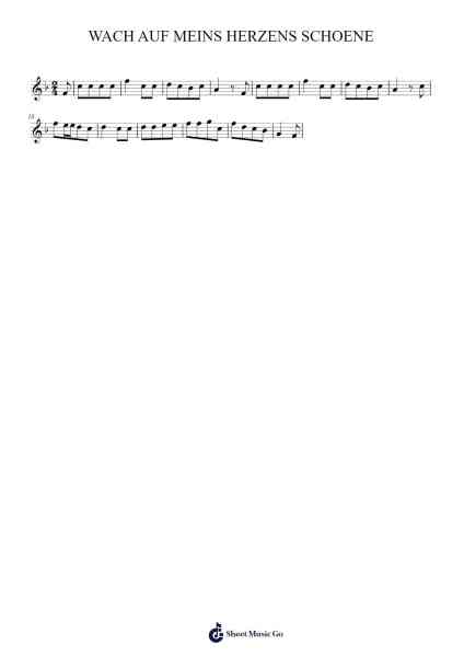WACH AUF MEINS HERZENS SCHOENE Notas de música por Conbrity-Arr.Carlphrey