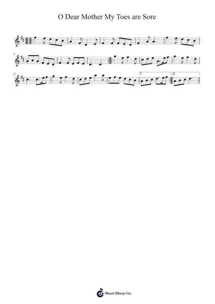 O Dear Mother My Toes are Sore Sheet Music by Peter_94-Arr.Cumwyatt
