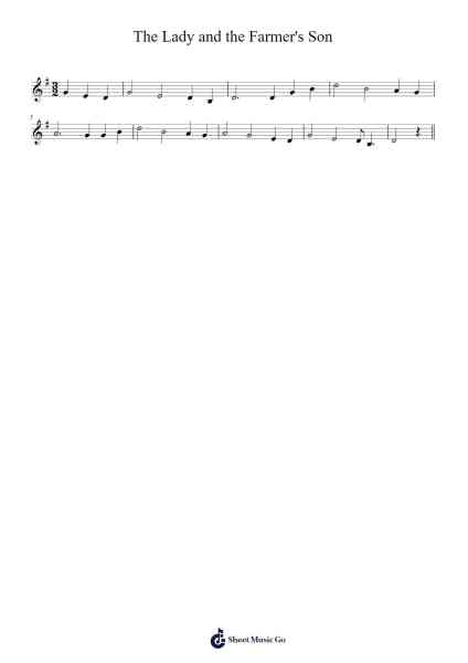 The Lady and the Farmer's Son Sheet Music by CeticBasketball-Arr.Thoclare