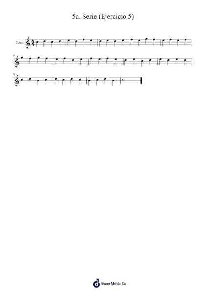 5a. Serie (Ejercicio 5) 乐谱由 Jorge Martínez Zárate - 编曲 Armge