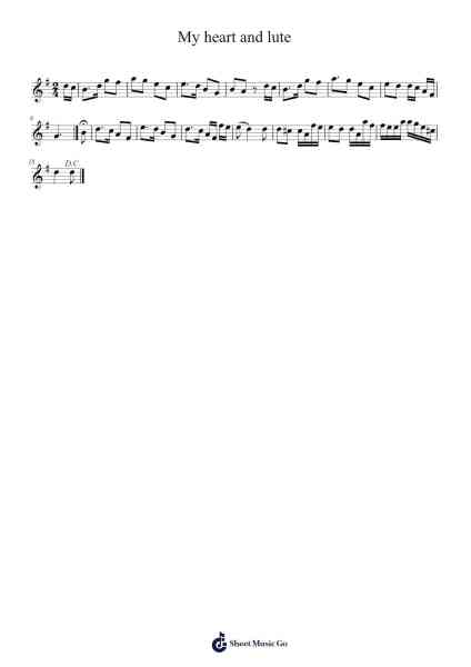 My heart and lute Sheet Music by Julian Chambers-Arr.Huttbins