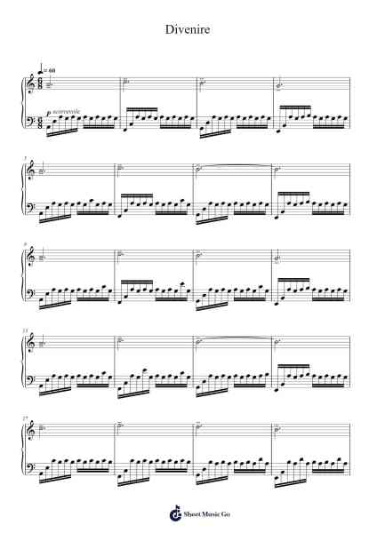 Divenire Sheet Music by Ludovico Einaudi-Arr.Gilphia
