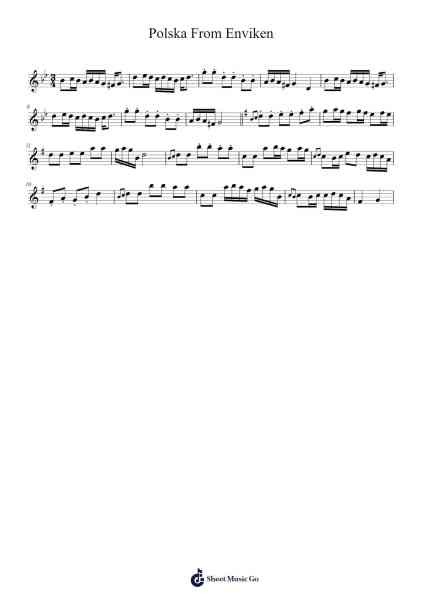 Polska From Enviken Sheet Music by f0lk-Arr.Cofvey Fieldmeo