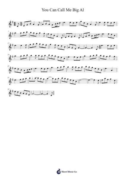 You Can Call Me Big Al Sheet Music by undefined-Arr.Jeamesqy