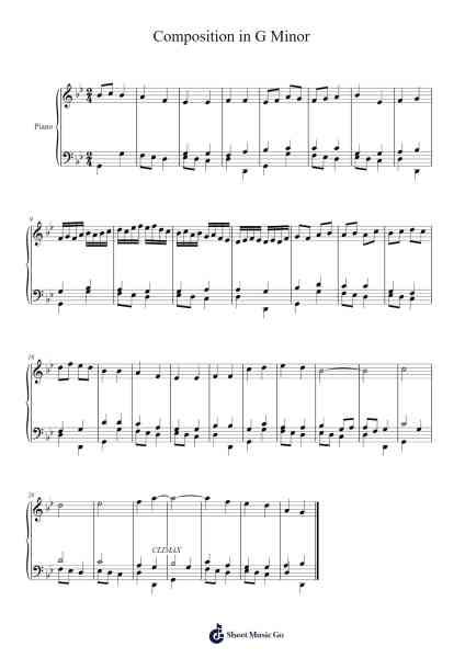 Composition in G Minor 악보 Ellie Ramey - 편곡 Rosworth
