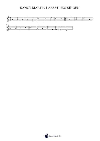 SANCT MARTIN LAESST UNS SINGEN 樂譜由 Wellnesselta - 編曲 Rusmike Hudje
