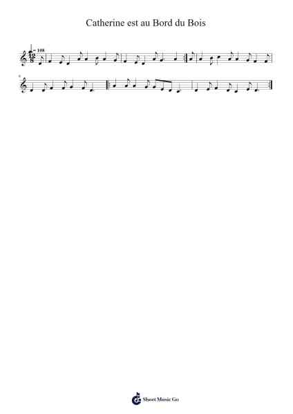 Catherine est au Bord du Bois Sheet Music by Joggerle-Arr.Sufe Hodnions