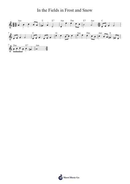 In the Fields in Frost and Snow Sheet Music by Julian Chambers-Arr.Babberg Neriam