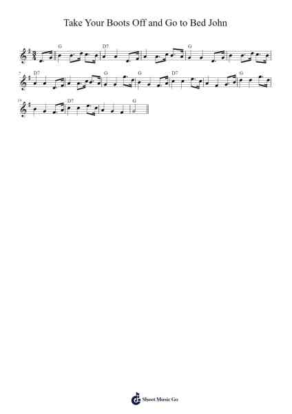 Take Your Boots Off and Go to Bed John Musica per pianoforte di John Kayakenet - Arr.Quenram