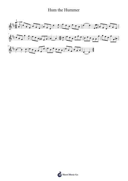 Hum the Hummer 樂譜由 undefined - 編曲 Dartricia Curcrofts