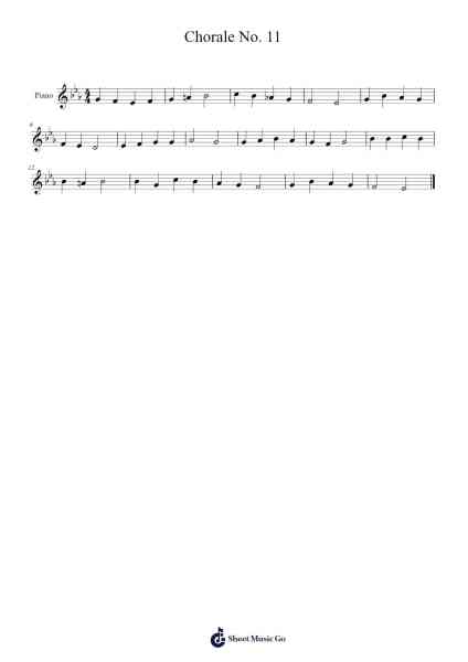 Chorale No. 11 Sheet Music by Melchior Vulpis-Arr.Fordtodd