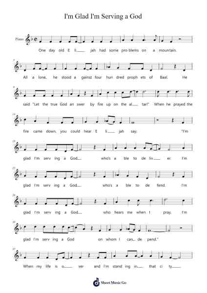 I'm Glad I'm Serving a God โน้ตเพลงโดย MissAnna2614-Arr.Latvin