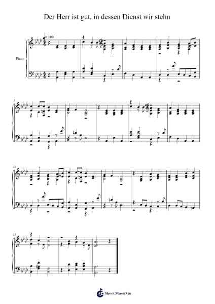 Der Herr ist gut, in dessen Dienst wir stehn 악보 Isaac Watts - 편곡 Anolds