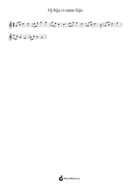 Oj bija ci mnie bija Sheet Music by undefined-Arr.Heca