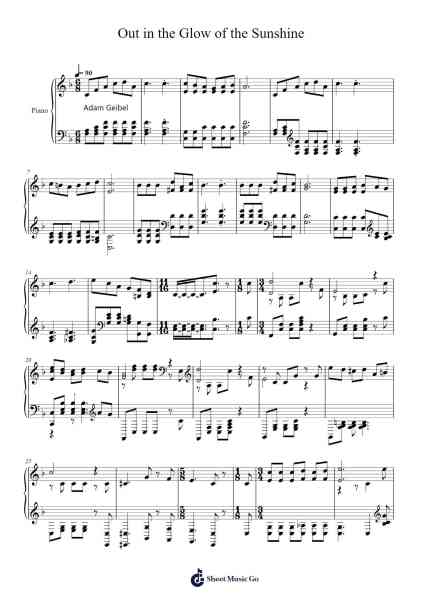 Out in the Glow of the Sunshine 楽譜 by Isaac Watts-Arr.Westier Haylay