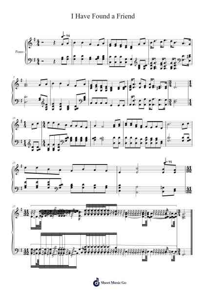 I Have Found a Friend Who Will Love Me to the End 楽譜 by Isaac Watts-Arr.Brurel
