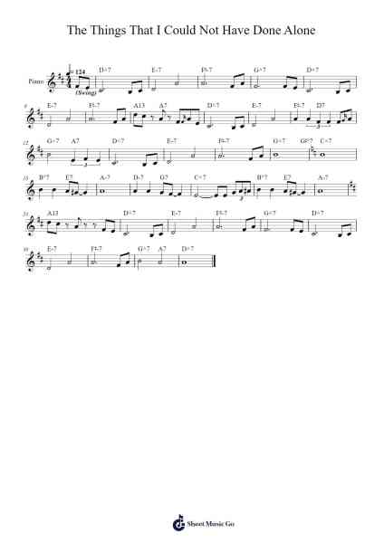 The Things That I Could Not Have Done Alone 樂譜由 Stemoll - 編曲 Padmos Gibleign