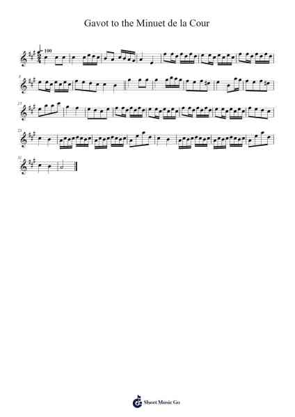 Gavot to the Minuet de la Cour Sheet Music by Rayne Sherman-Arr.Campnah