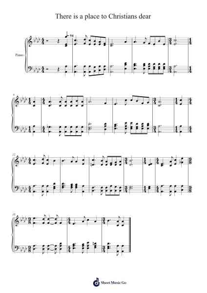 There is a Place to Christians Dear Sheet Music by Isaac Watts-Arr.Hornwald