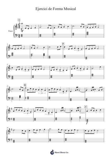 Ejercici de Forma Musical 樂譜由 Andreu Tormos - 編曲 Melra Consmer