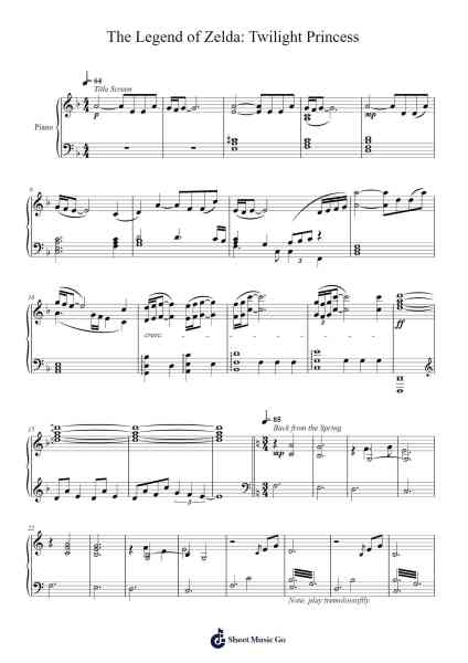 The Legend of Zelda: Twilight Princess 樂譜由  - 編曲 Whitether