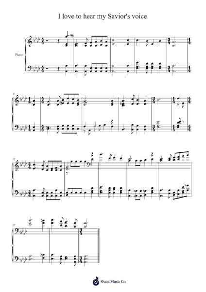 I Love to Hear My Savior's Voice Notenblatt von Isaac Watts-Arr.Stanid