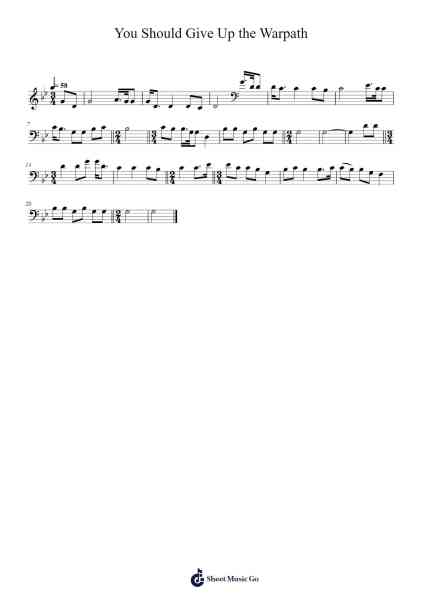 You Should Give Up the Warpath Sheet Music by Peale-Arr.Lillace