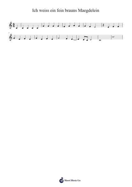 Ich weiss ein fein brauns Maegdelein Sheet Music oleh Hallie Chambers-Arr.Sailsharte Troypril