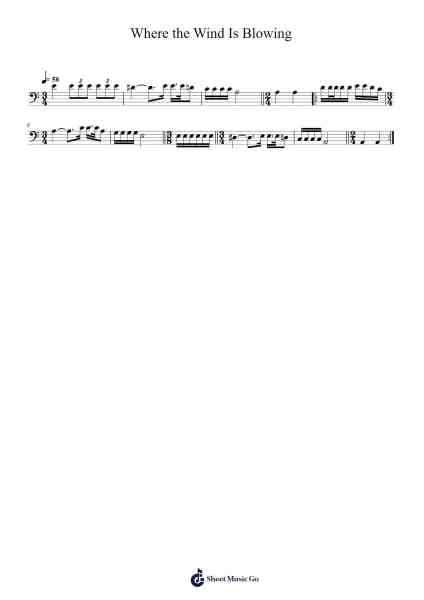 Where the Wind Is Blowing 樂譜由 Teton Sioux band 1911-1914 - 編曲 Babmia