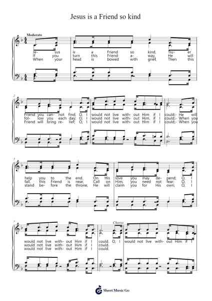 Jesus is a Friend so Kind Sheet Music by Oghouse-Arr.Browntis