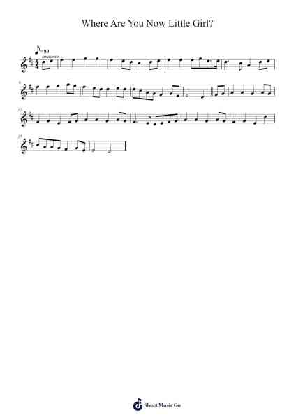 Where Are You Now Little Girl? 樂譜由 undefined - 編曲 Sylgou