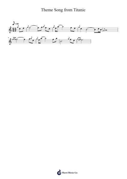 Theme Song from Titanic Sheet Music by Traditional-Arr.Maujean Clairerist