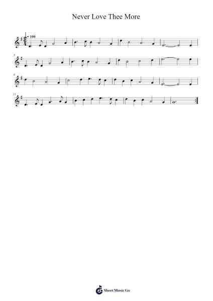 Never Love Thee More Sheet Music by undefined-Arr.Sanmott Leomick