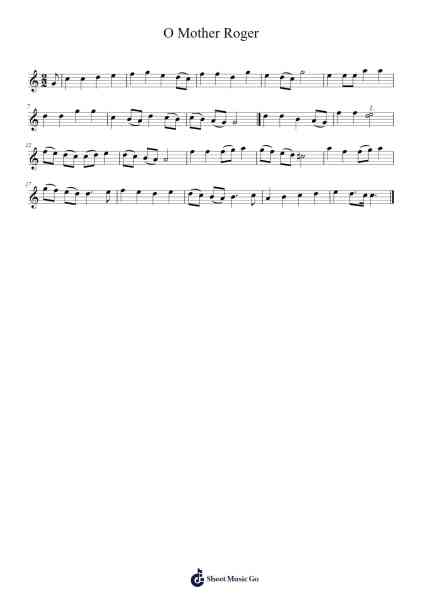 O Mother Roger Sheet Music by Julian Chambers-Arr.Myrtours Hihill