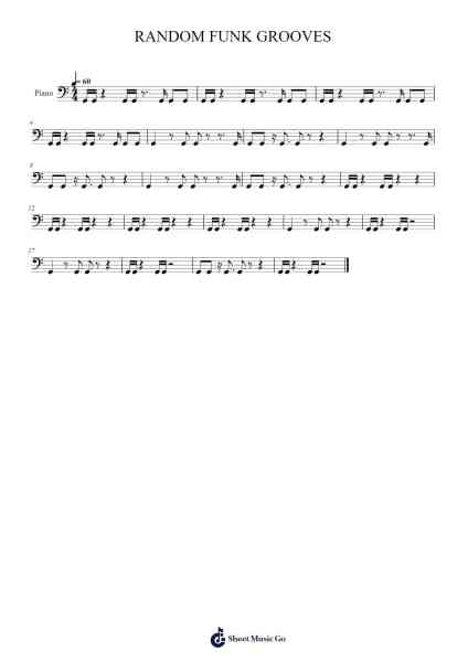 RANDOM FUNK GROOVES 樂譜由 undefined - 編曲 Otstrong