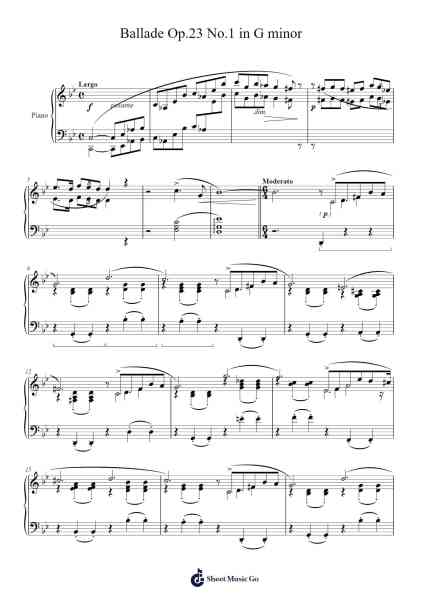 Ballade No. 1 in G Minor, Op. 23 樂譜由 Frédéric Chopin - 編曲 Canjill Myrruth